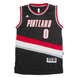 ADIDAS Portland Trail Blazers #0 Lillard Basketball Mens Jersey Black Sleeveless USA M