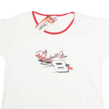 CHASE AUTHENTICS Dale Earnhardt Jr #8 NASCAR Racing Womens T-Shirt White USA M