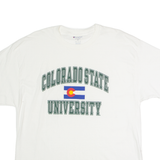 CHAMPION Colorado State University Mens T-Shirt White USA Crew Neck XL