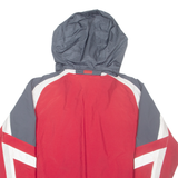 COLUMBIA Mens Rain Coat Red Hooded L