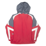 COLUMBIA Mens Rain Coat Red Hooded L