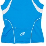 GONSO Cycling Womens Jersey Blue Sleeveless 1/2 Zip UK 12