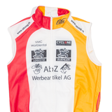 Cycling Mens Jersey Orange Sleeveless Full Zip XS