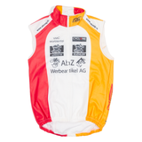 Cycling Mens Jersey Orange Sleeveless Full Zip XS