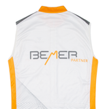 Cycling Mens Jersey Orange Sleeveless Full Zip L