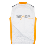 Cycling Mens Jersey Orange Sleeveless Full Zip L