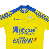 Cycling Mens Jersey Yellow 1/4 Zip L