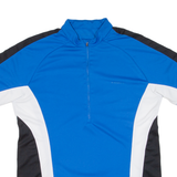 STOKE Cycling Mens Jersey Blue 1/2 Zip L