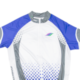 Cycling Mens Jersey Blue Full Zip L