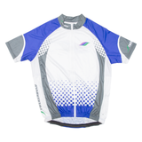 Cycling Mens Jersey Blue Full Zip L