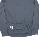 GONSO Cycling Mens Jersey Grey Long Sleeve 1/4 Zip L