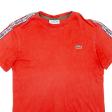 LACOSTE Mens T-Shirt Orange XS