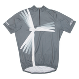 Cycling Mens Jersey Grey 1/4 Zip L