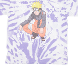 PULL&BEAR Mens Tie Dye T-Shirt Purple L