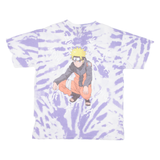 PULL&BEAR Mens Tie Dye T-Shirt Purple L