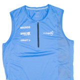 CRAFT Mens Jersey Blue Sleeveless 1/2 Zip M