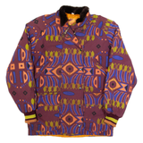 CHILLYTIME Womens Jacket Maroon 90s Crazy Pattern S