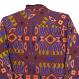 CHILLYTIME Womens Jacket Maroon 90s Crazy Pattern S