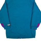 EDGE-TECH Womens Rain Coat Blue 90s Hooded L