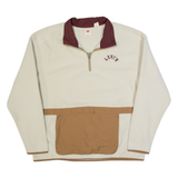 LEVI'S Relaxed Fit Womens Fleece Jacket Cream L