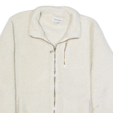 CALVIN KLEIN Womens Fleece Jacket Cream M