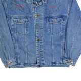 EDDIE BAUER Mens Denim Jacket Blue 90s M