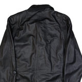 SPENGLER MODE Womens Overcoat Jacket Black Leather 90s L