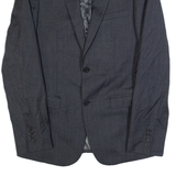 DKNY Slim Fit Mens Blazer Jacket Grey Wool M