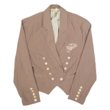 Womens Blazer Jacket Brown 90s S