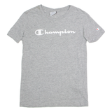 CHAMPION Womens T-Shirt Grey Crew Neck XS