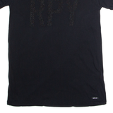 REPLAY Womens T-Shirt Black Crew Neck S
