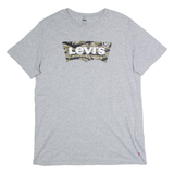 LEVI'S Mens T-Shirt Grey Crew Neck L