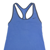 NIKE Womens Vest Blue Sleeveless Roll Neck XS