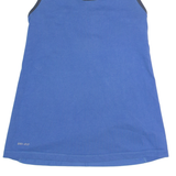 NIKE Womens Vest Blue Sleeveless Roll Neck XS