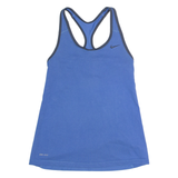 NIKE Womens Vest Blue Sleeveless Roll Neck XS