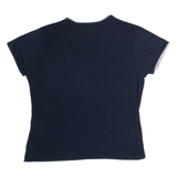 REEBOK Womens T-Shirt Blue V-Neck UK 14