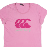 CANTERBURY Womens T-Shirt Pink Crew Neck UK 12