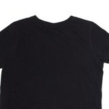 CHAMPION Womens T-Shirt Black Crew Neck S