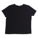 CHAMPION Womens T-Shirt Black Crew Neck S