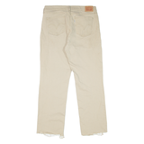 LEVI'S 505 Womens Jeans Beige Regular Straight W32 L29