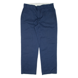 DICKIES Workwear Mens Trousers Blue Regular Straight W36 L30