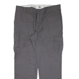 DICKIES Cargo Workwear Mens Trousers Grey Regular Straight W40 L32