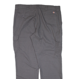 DICKIES Cargo Workwear Mens Trousers Grey Regular Straight W40 L32