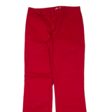 DICKIES Womens Trousers Red Regular Bootcut W30 L31