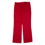 DICKIES Womens Trousers Red Regular Bootcut W30 L31