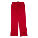 DICKIES Womens Trousers Red Regular Bootcut W30 L31
