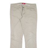 DICKIES Workwear Womens Trousers Beige Slim Bootcut W32 L27