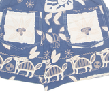 Womens Chino Shorts Blue 90s Floral S W27