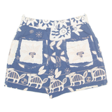Womens Chino Shorts Blue 90s Floral S W27