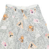 Womens Chino Shorts Black 90s Crazy Pattern M W28